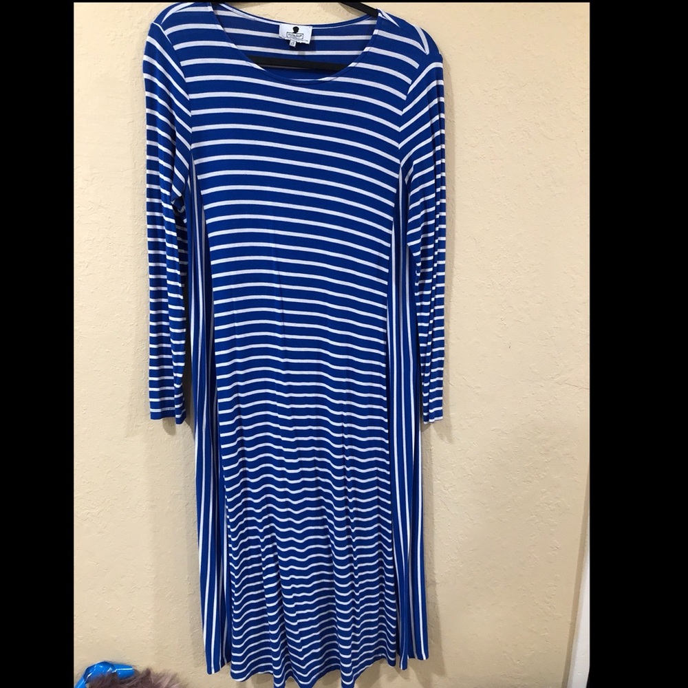 Dainty Jewells Striped Blue Dress